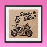 Fancy A Ride Kraft Print