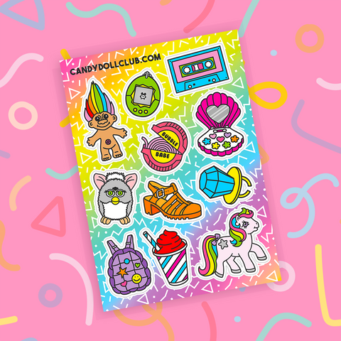 90s Kid Sticker Sheet