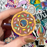 Hand Painted Donut Brooch