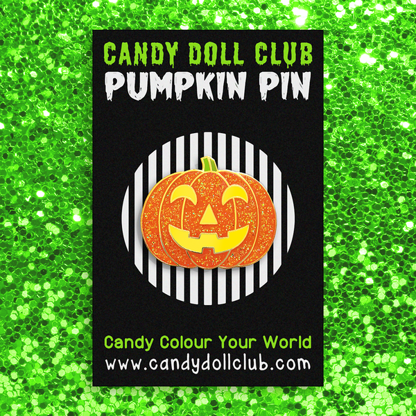 Glitter Pumpkin Pins