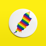 Manx Pride button badge