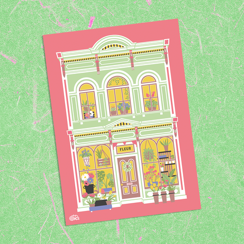 Flower Shop Postcard Print