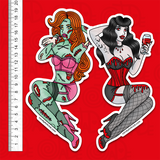 GIANT Spooky Pinup Vinyl Stickers